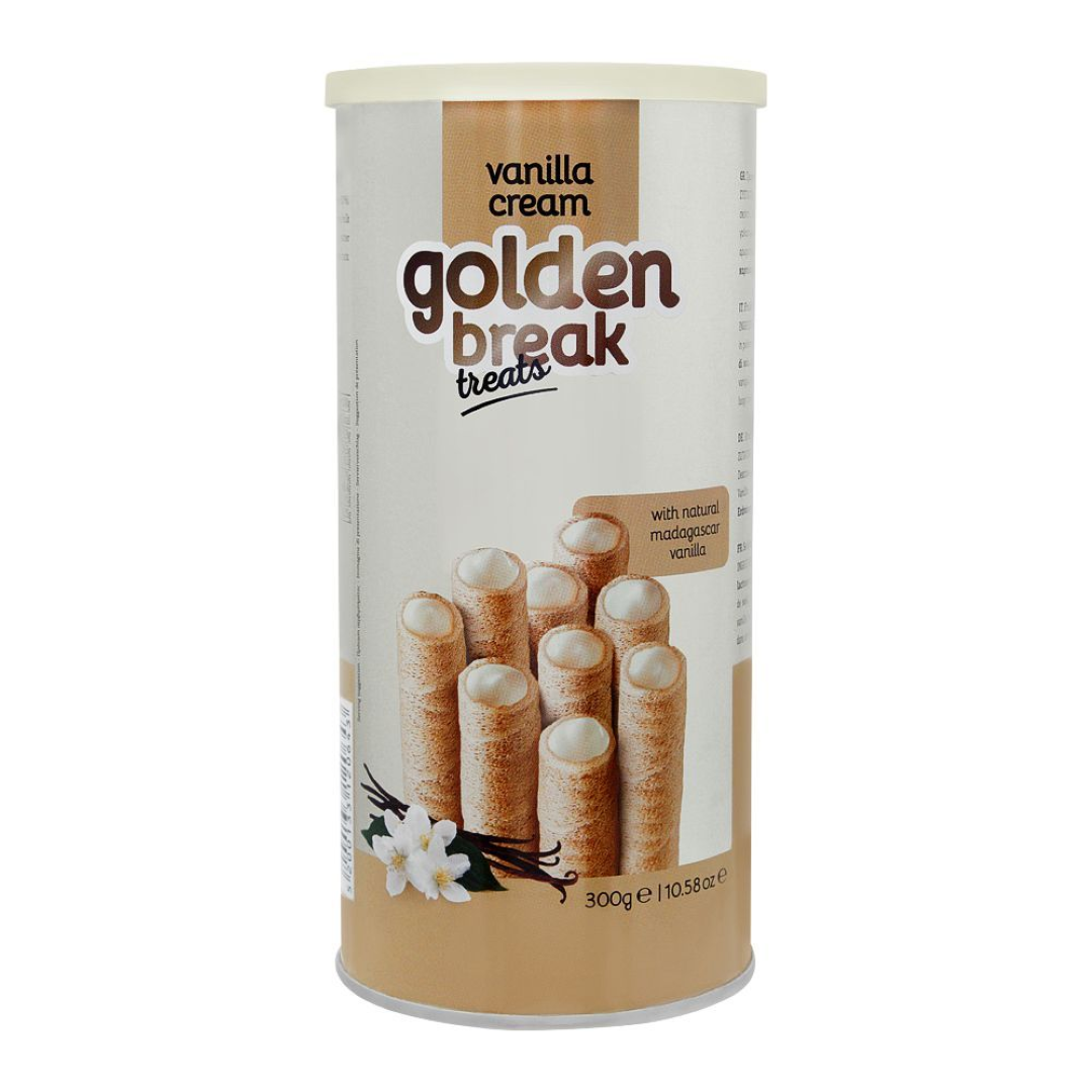 GOLDEN BREAK VANILLA WAFER ROLLS 300G